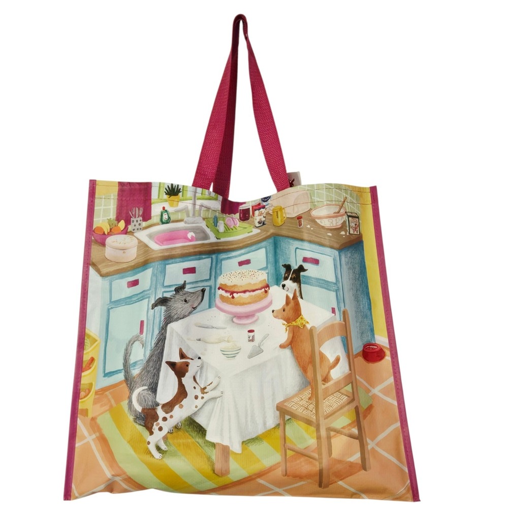 Dog Dogs Birthday Party Cake Table Kitchen Gift Bag Shopping Reusable TJMaxx